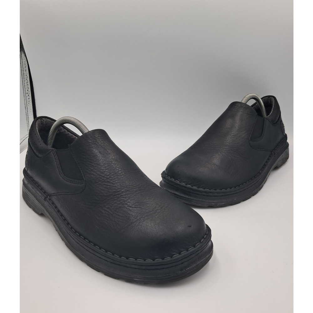 Size 10 - Dr Martens Orson Black Leather Slip On Loafers Shoes AW004 RETAIL $95